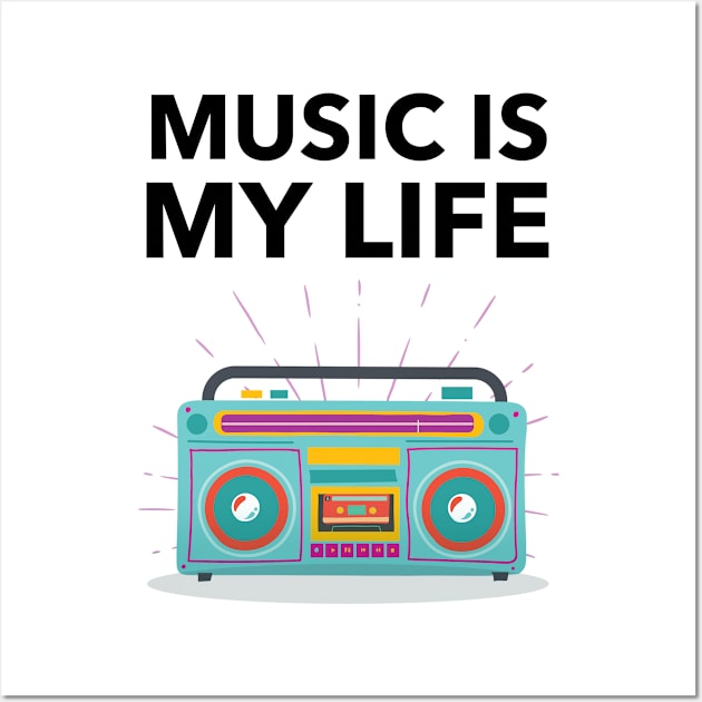 Music Is My Life Wall Art by Jitesh Kundra